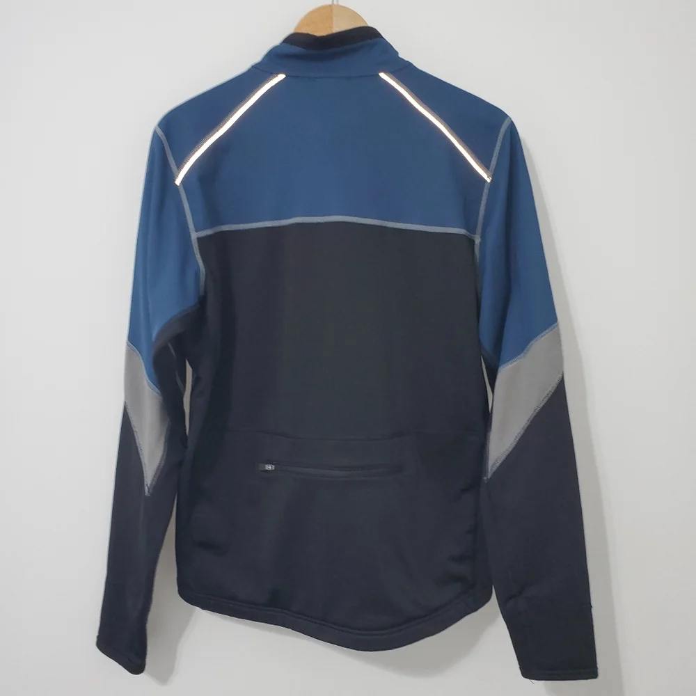 The North Face Mens Flight Series Windstopper Jacket Full Zip Blue Black Medium